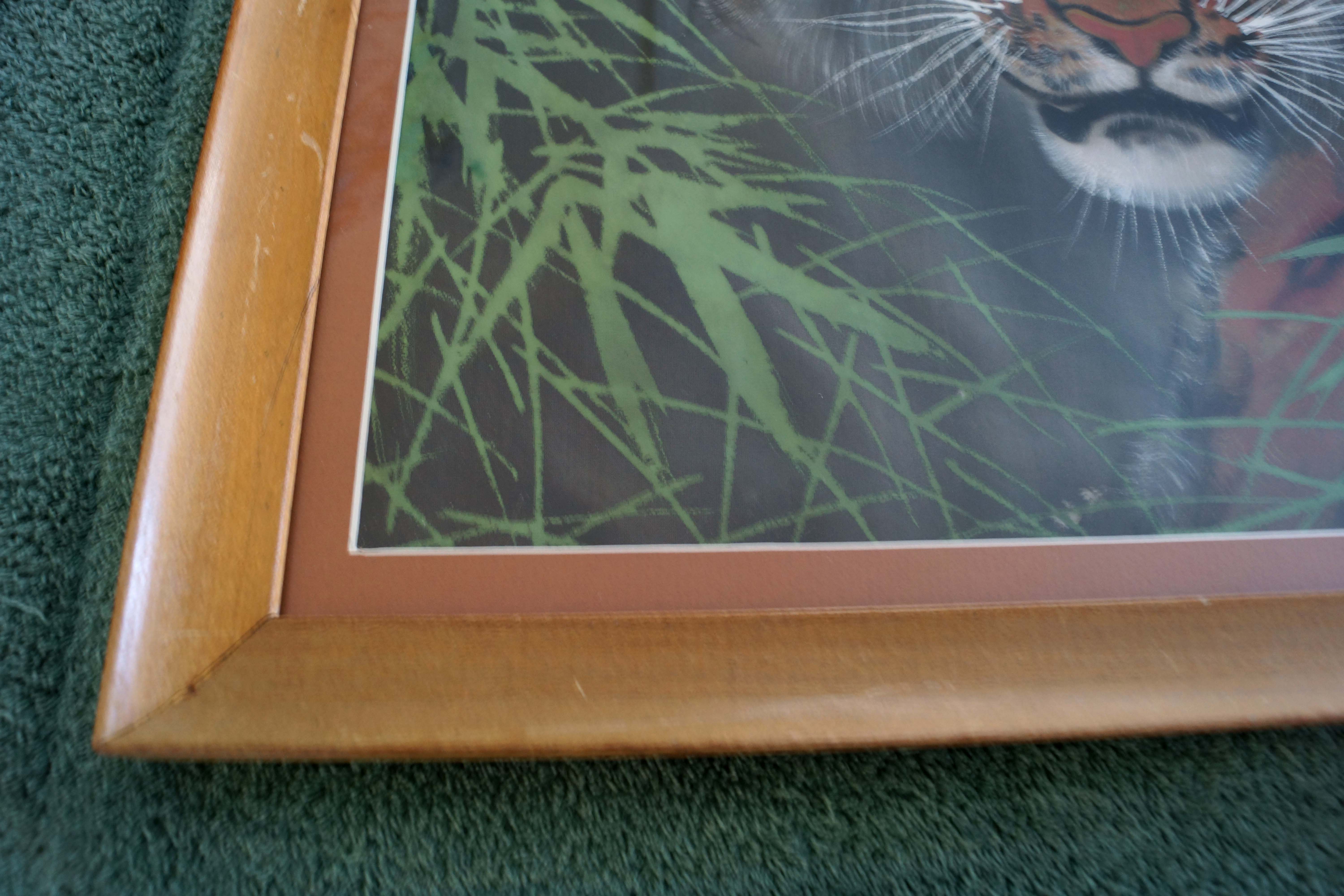 tiger print reapaired frame