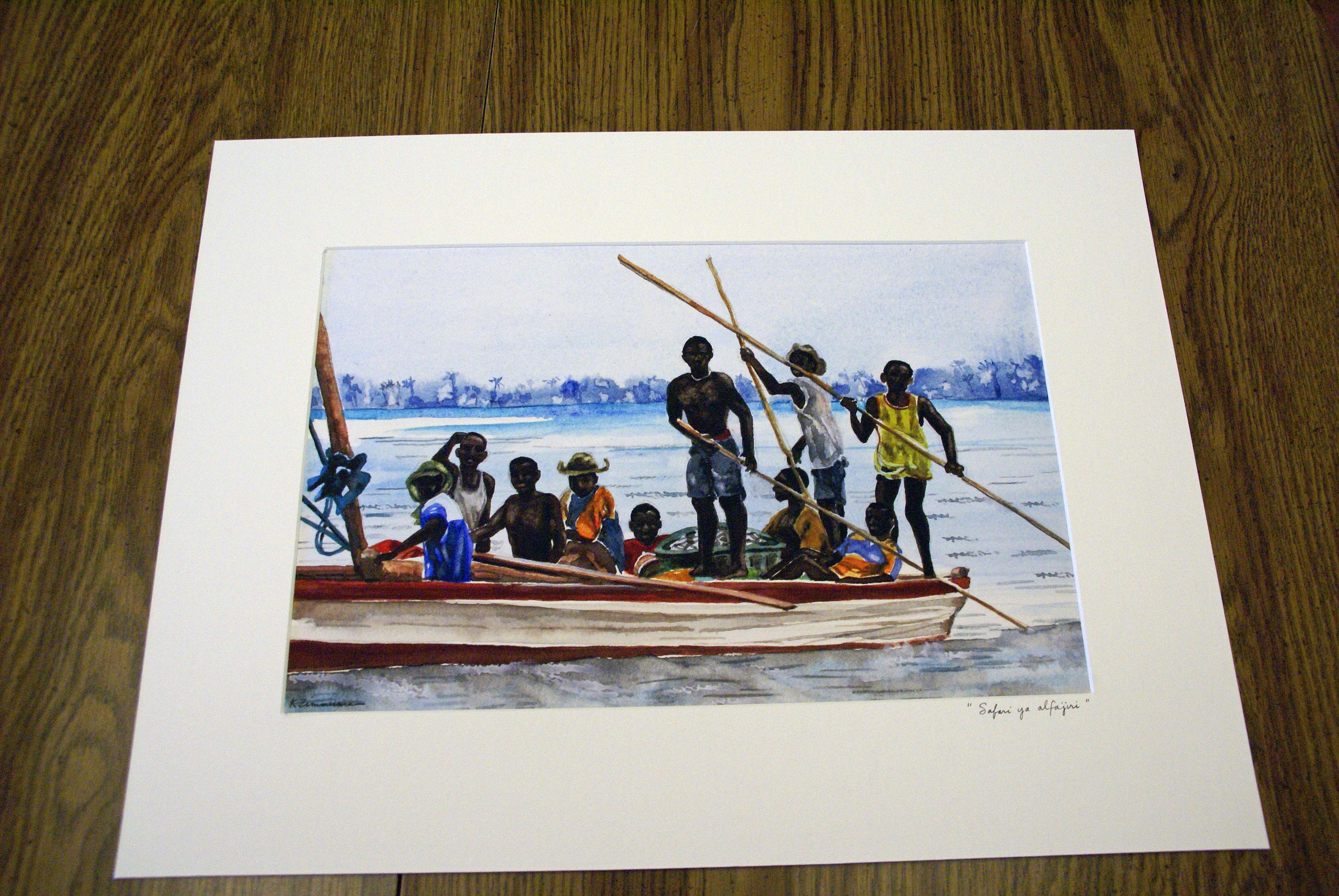 mat of original African art painting